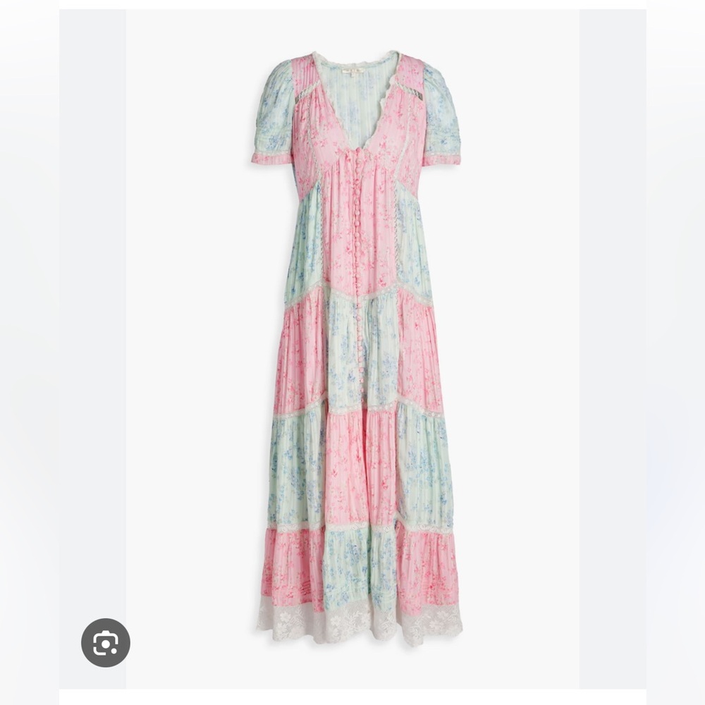 Loveshackfancy Nessie Patchwork Cotton-Jacquard M… - image 4